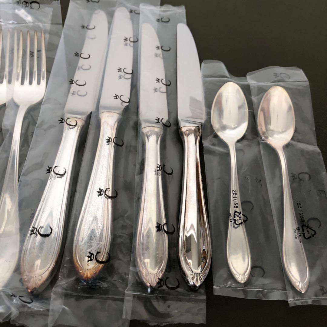 未使用　Versailles カトラリー 14本　シルバープレート　C/王冠刻印