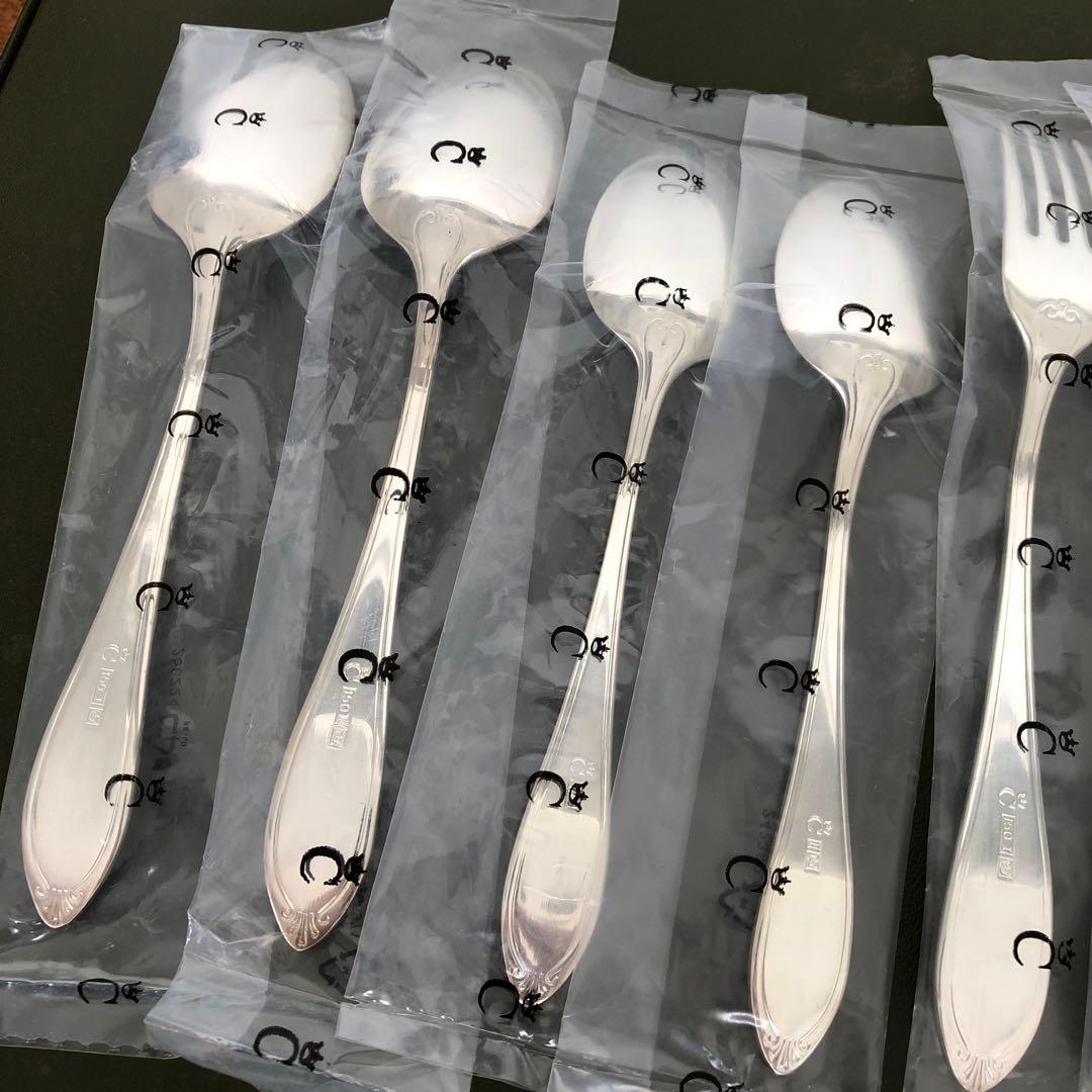 未使用　Versailles カトラリー 14本　シルバープレート　C/王冠刻印