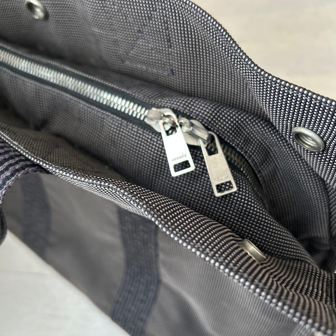 HERMES エルメス エールライン　トートバッグ グレー