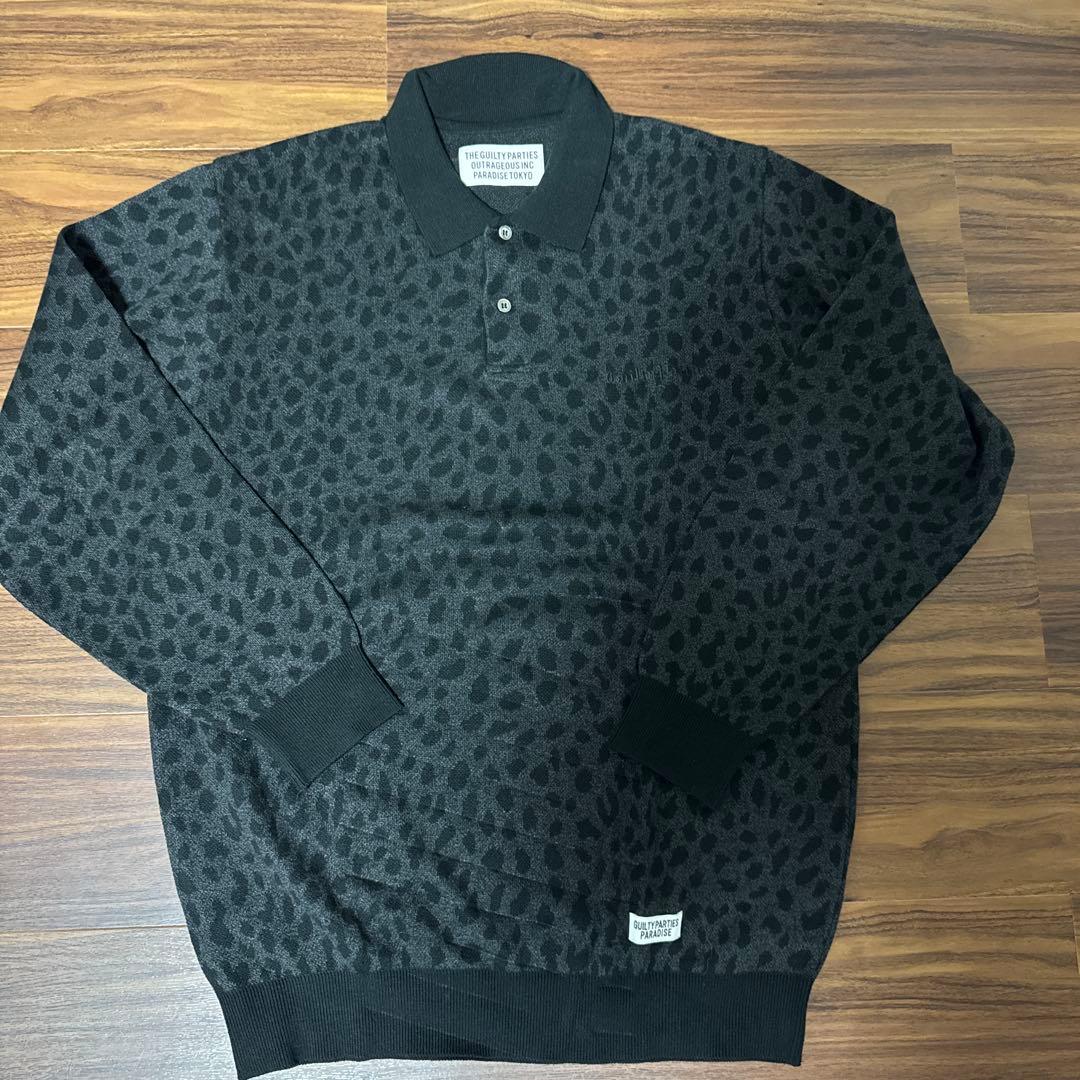 WACKO MARIA ワコマリア ポロ ニット レオパード