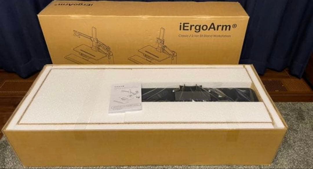未使用品iErgoArm デュアルモニターアーム sit-stand