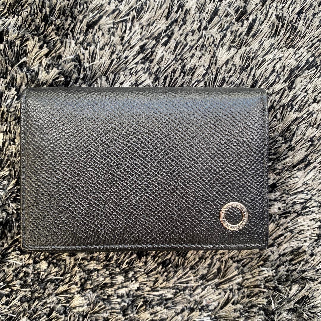 【美品】ブルガリ 名刺入れ メンズ BVLGARI カードケース 黒 ブラック