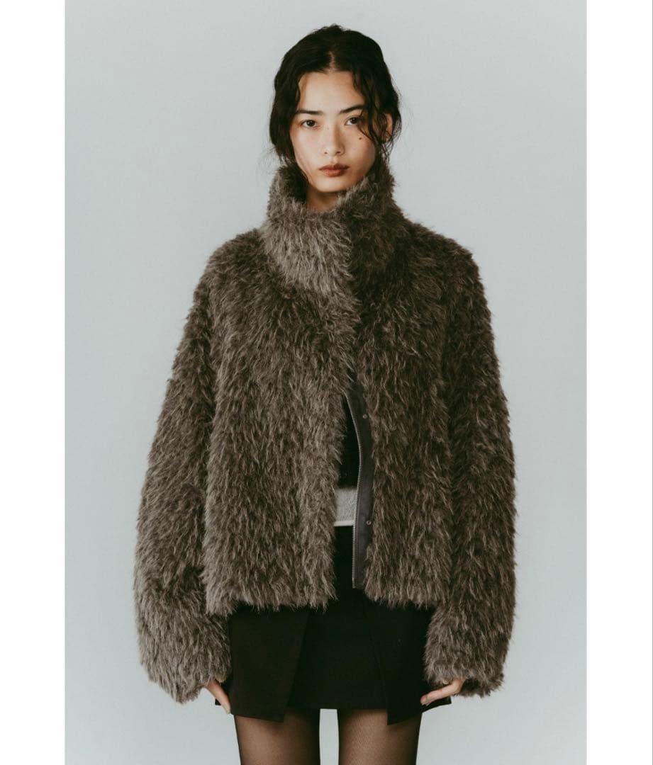 knuth marf shaggy collar coat グレー