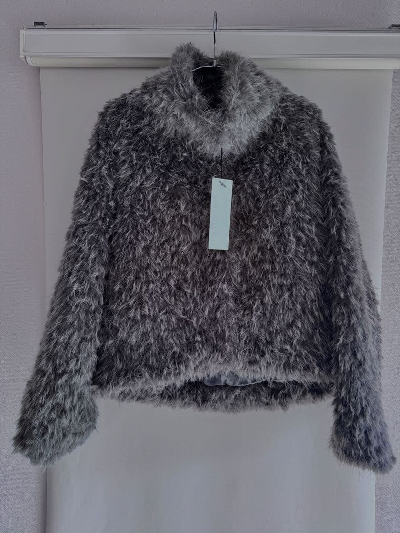 knuth marf shaggy collar coat グレー