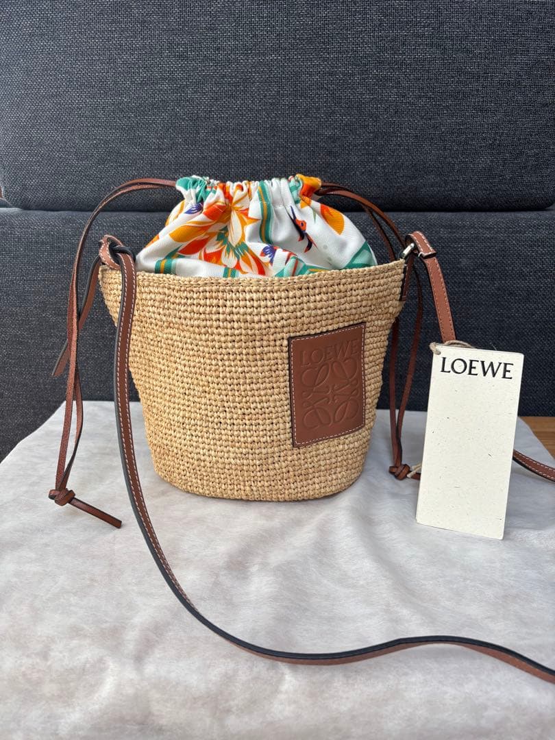 かごバッグ ドローストリングポシェット バスケット ロエベ ショルダーバッグ