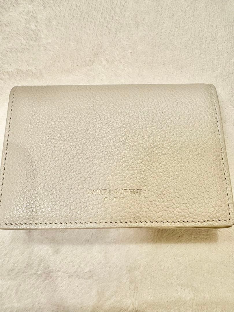 【値下げ！】SAINT LAURENT グレー カードケース／名刺入れ