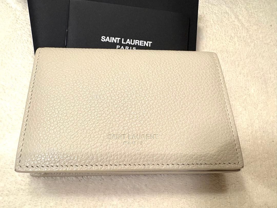 【値下げ！】SAINT LAURENT グレー カードケース／名刺入れ
