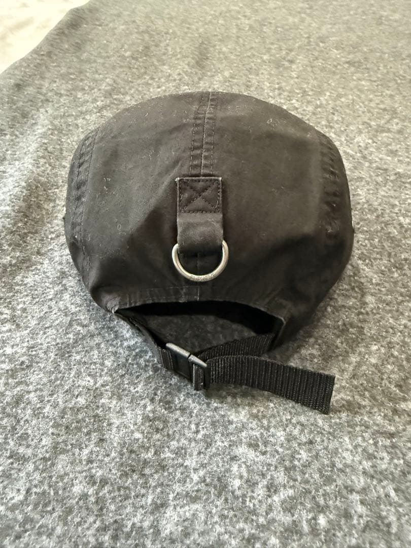 Supreme 黒 キャップ コットン製