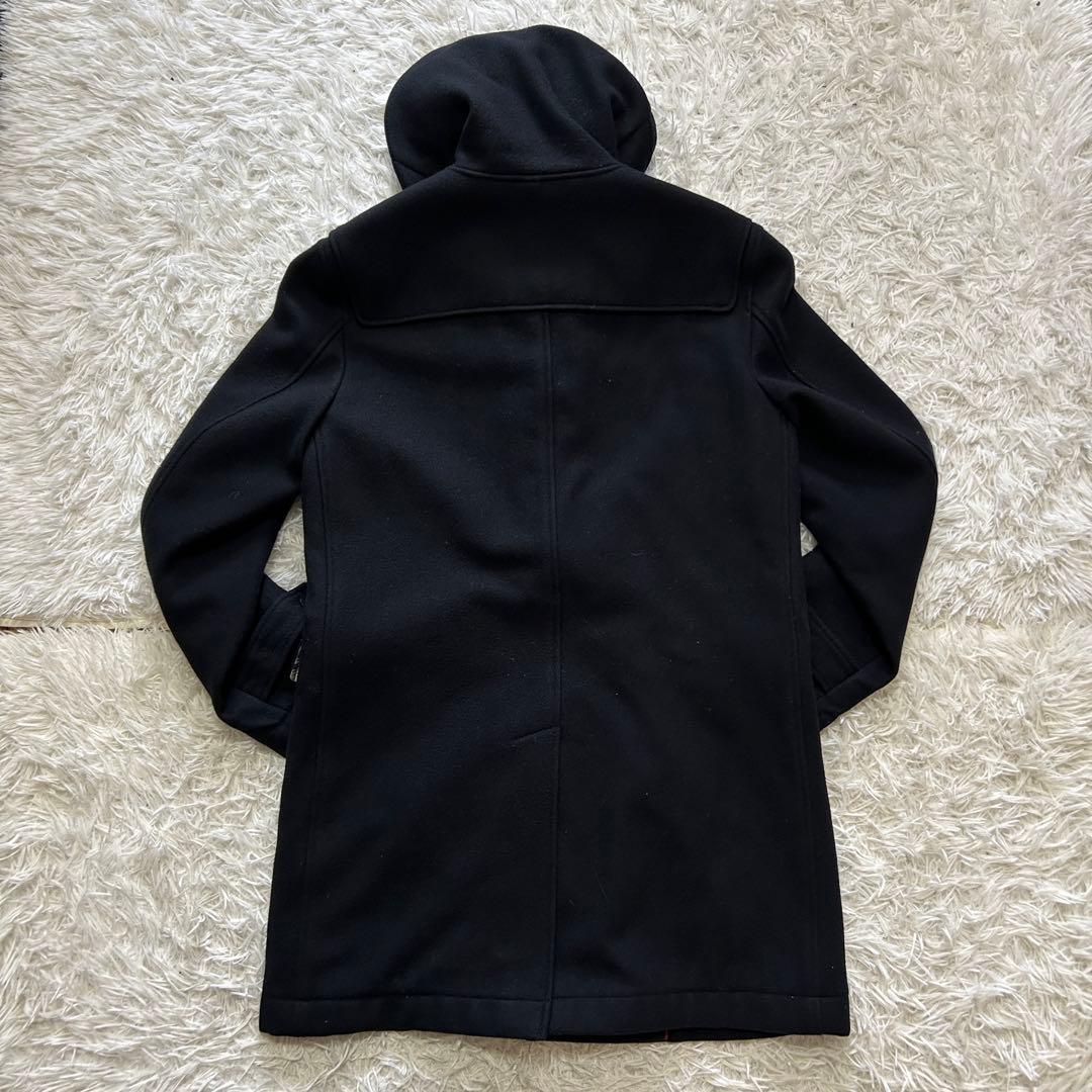 カシミヤ バーバリーブラックレーベル ダッフルコート ネイビー ノバチェック