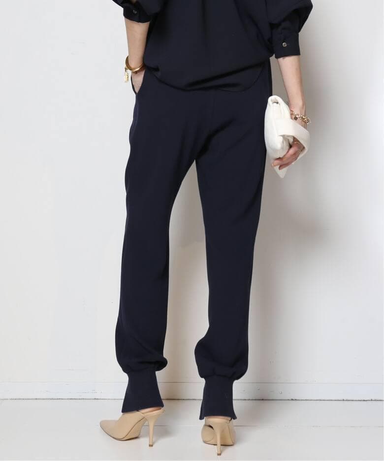 L'Appartement Col Pierrot スソリブパンツ NAVY
