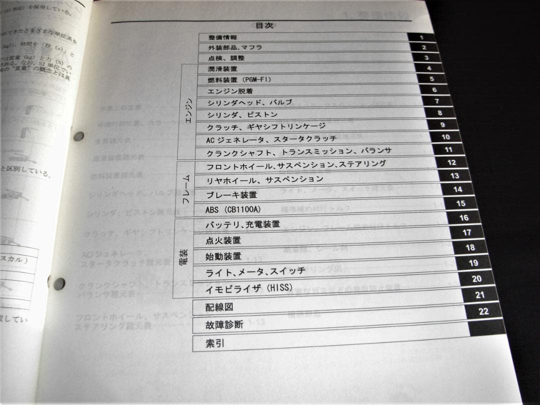 ホンダ　CB1100〈TypeⅠⅡ 〉〔EBL-SC65〕サービスマニュアル