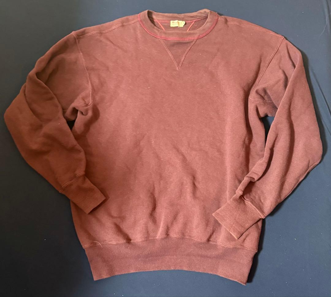 WAREHOUSE ウエアハウス スウェットトレーナー 無地バーガンディ46