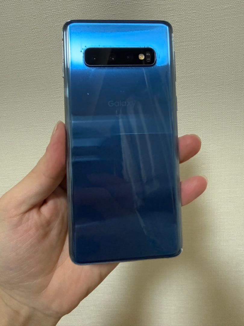 Samsung Galaxy S10 本体 青色 画面割れあり