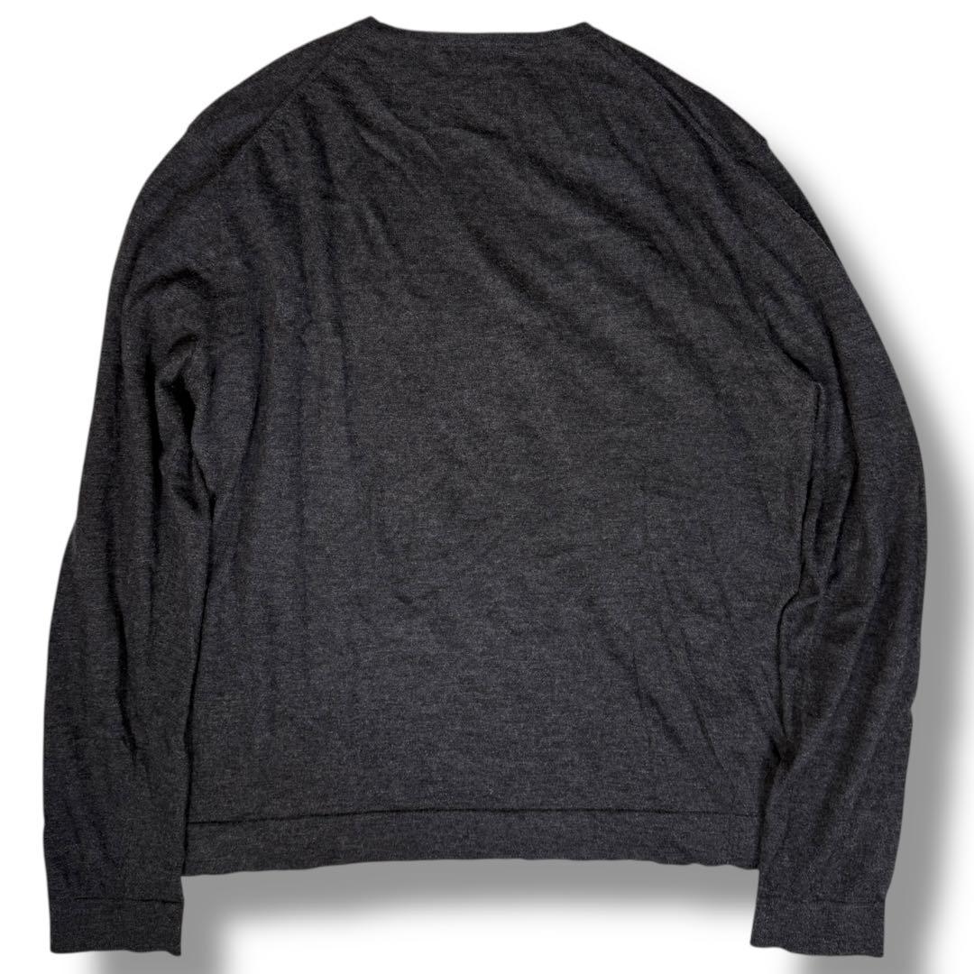 PRADA カシミヤ100% クルーネック チャコールグレー ニット XL
