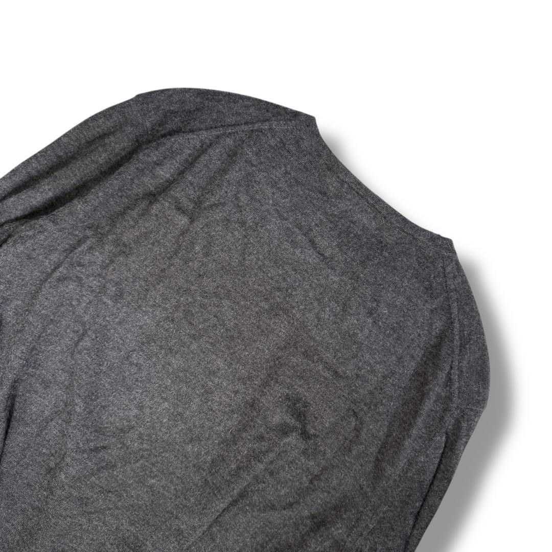 PRADA カシミヤ100% クルーネック チャコールグレー ニット XL