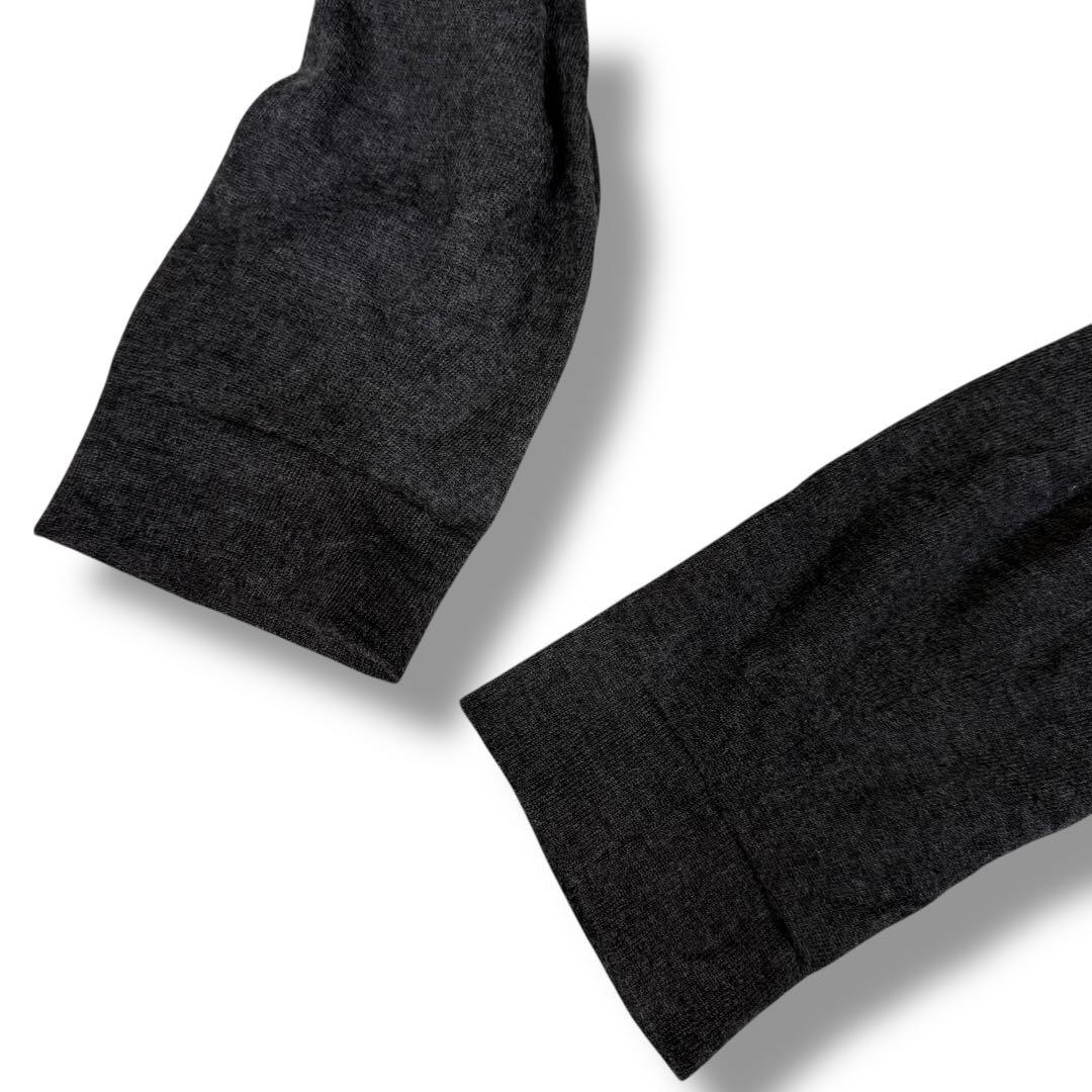 PRADA カシミヤ100% クルーネック チャコールグレー ニット XL