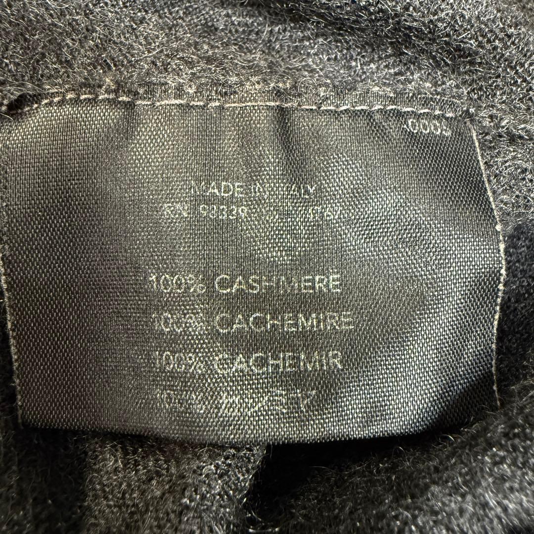 PRADA カシミヤ100% クルーネック チャコールグレー ニット XL