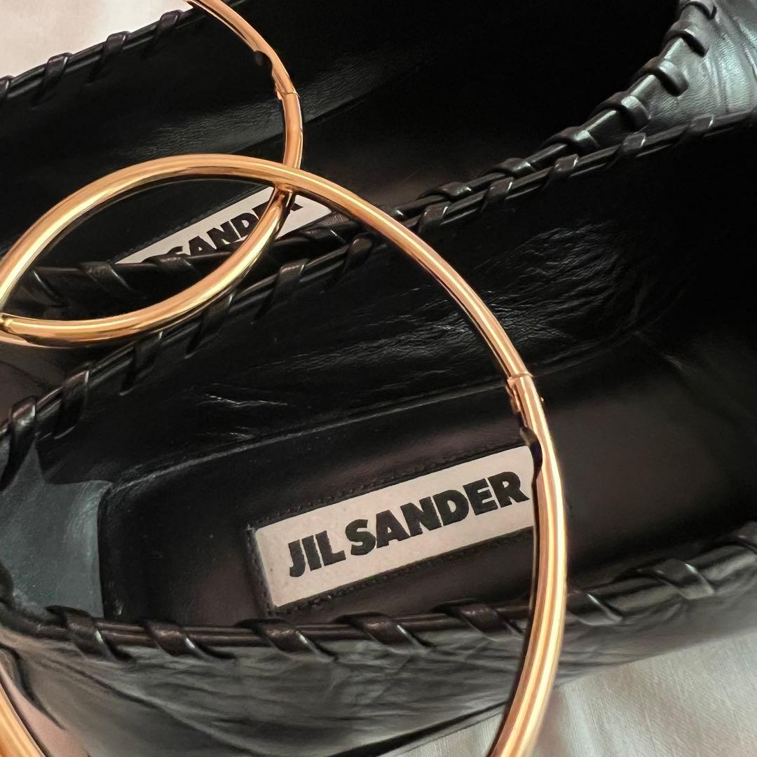 【超美品】 裏張り済 ジルサンダー バレリーナ 24 黒 JIL SANDER