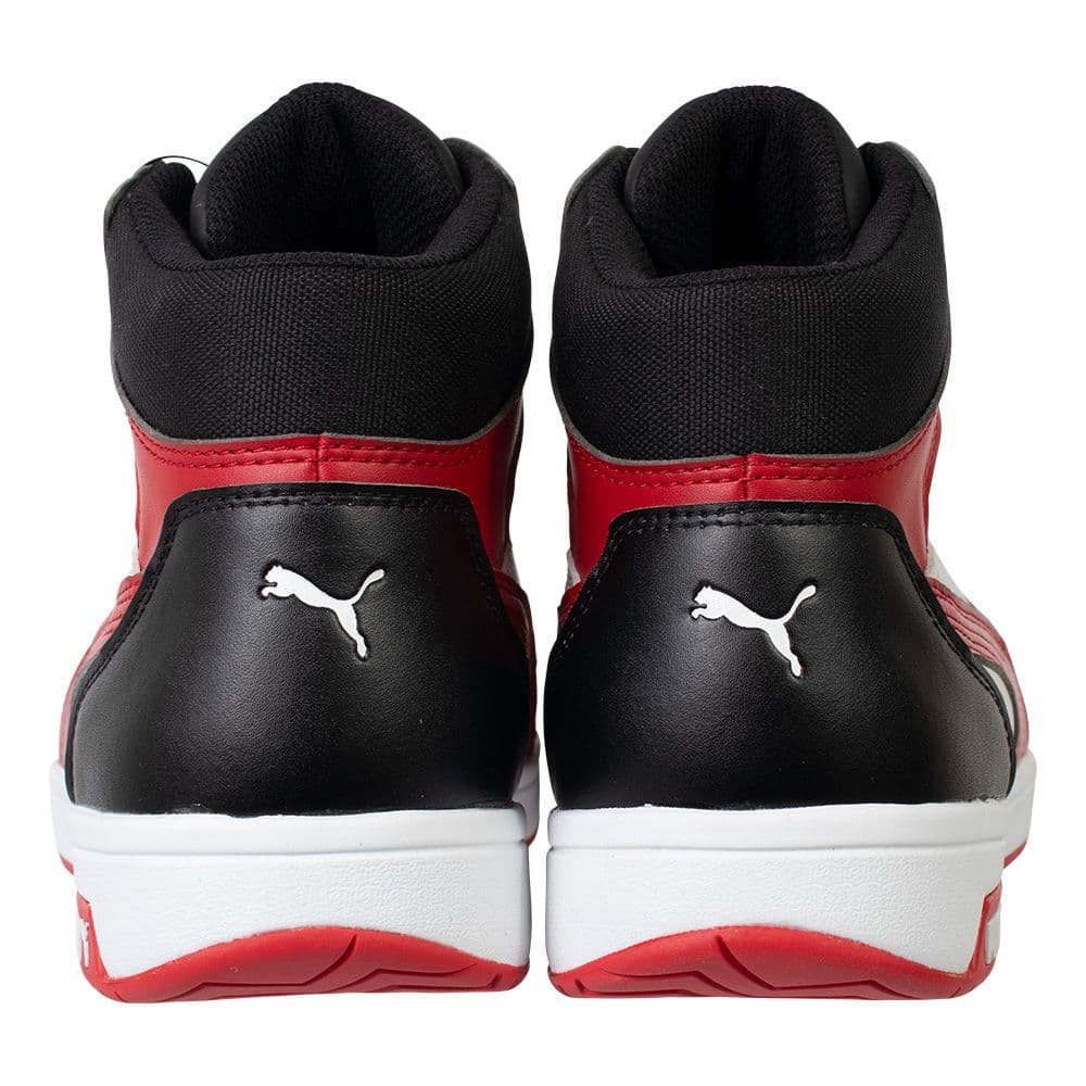 プーマ安全靴#63.212 25.5cmフロントコートブラック＆ホワイトレッドミ