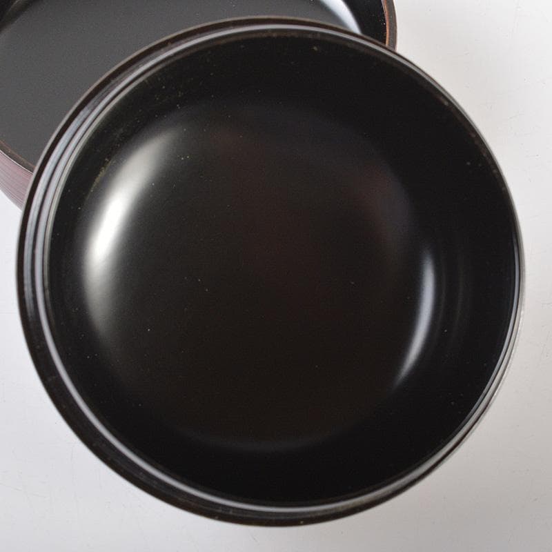 toco　千穂造　井伊大老好橘に水鳥蒔絵溜刷毛目小棗　共箱　V5789