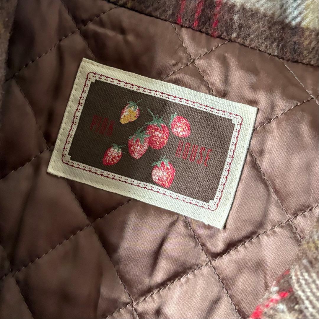 希少　ピンクハウス　ウール　ワッペン　フェアアイル柄　チェック柄　ジャケット