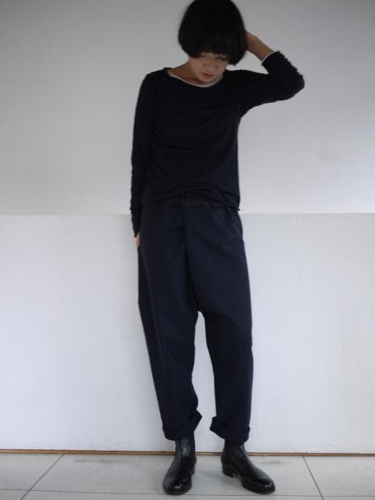 yaa!! パンツ　テルセイロ　terceiro　石田ゆり子　テーパード黒ウール