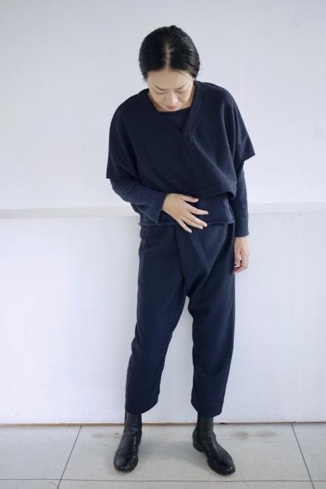 yaa!! パンツ　テルセイロ　terceiro　石田ゆり子　テーパード黒ウール