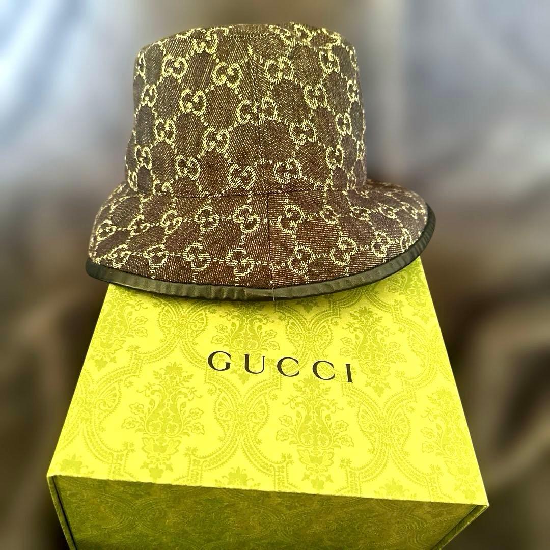 Gucci GG Denim Bucket Hat Black バケットハット