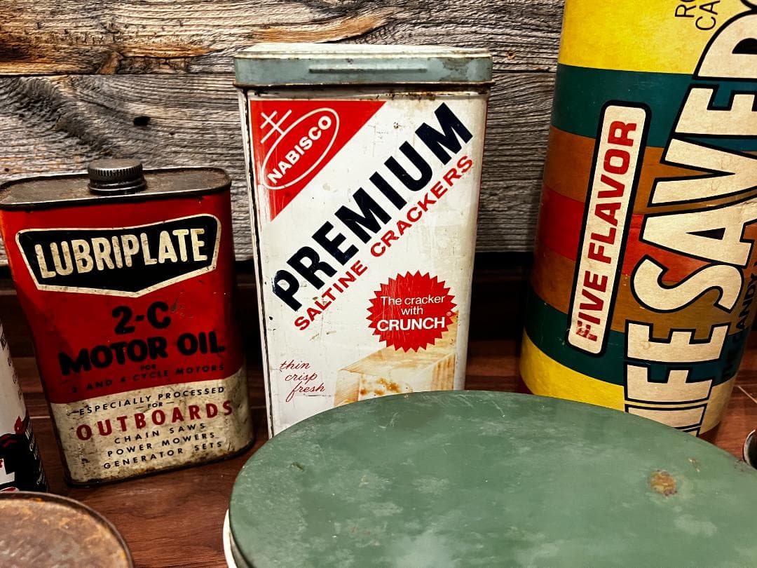 L*y様 アメリカ アンティーク ブリキ缶 空き缶 まとめて / LIFE SA