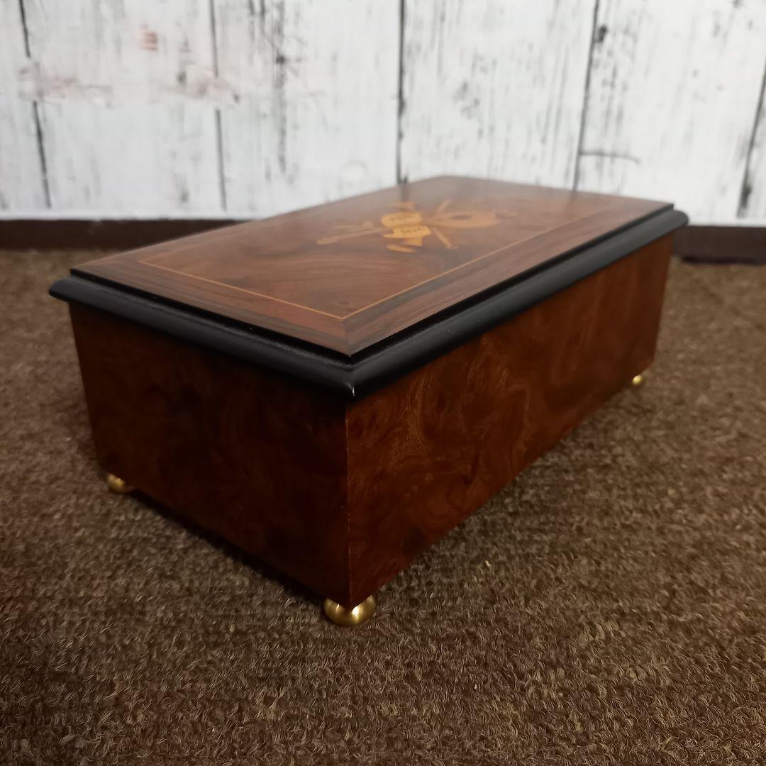 【美品】reuge リュージュオルゴール36弁 小物入れ付き