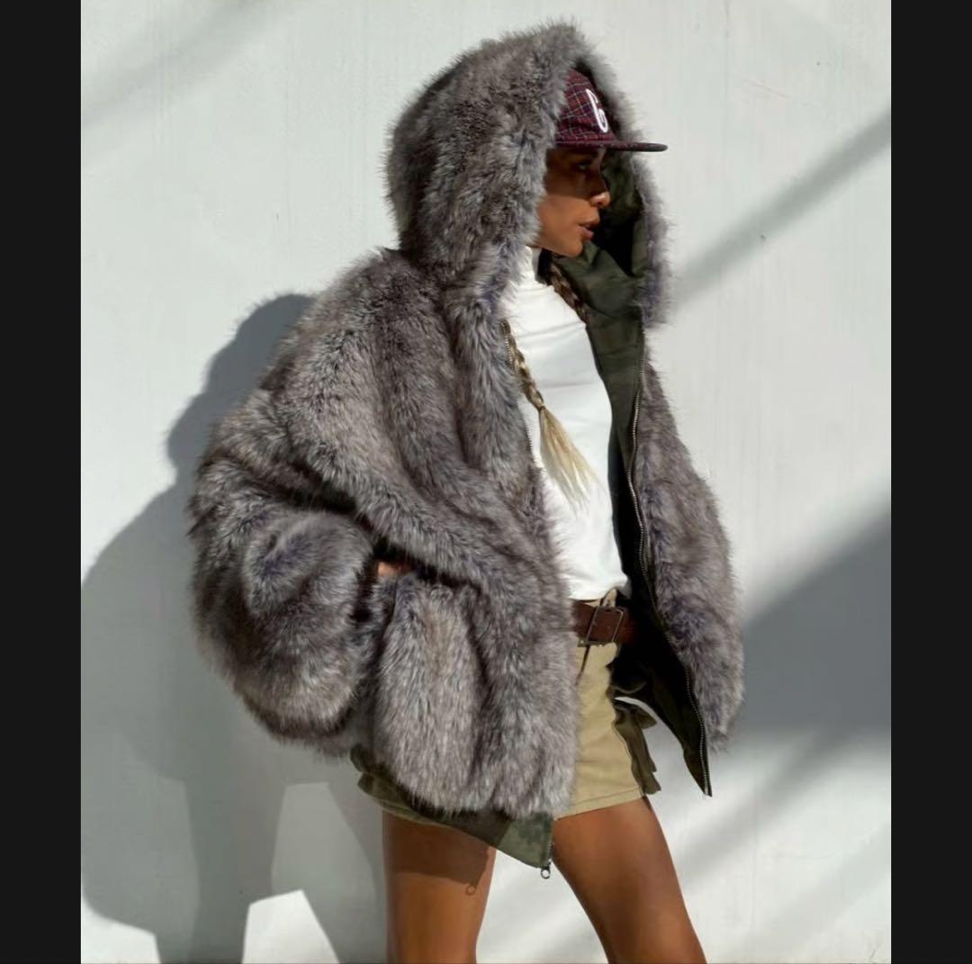 【FoxyFoxy】su_do 2way coat「fluff camo」