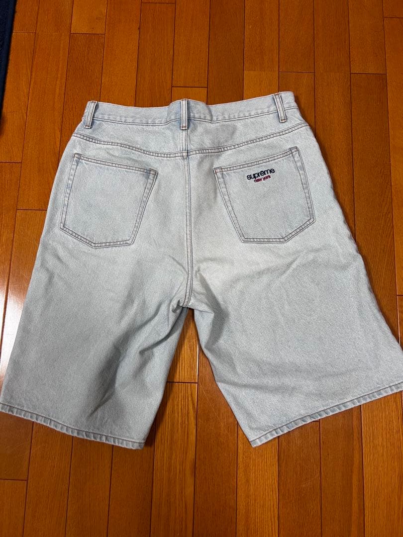 Supreme Baggy Denim Short 34 ライトブルー
