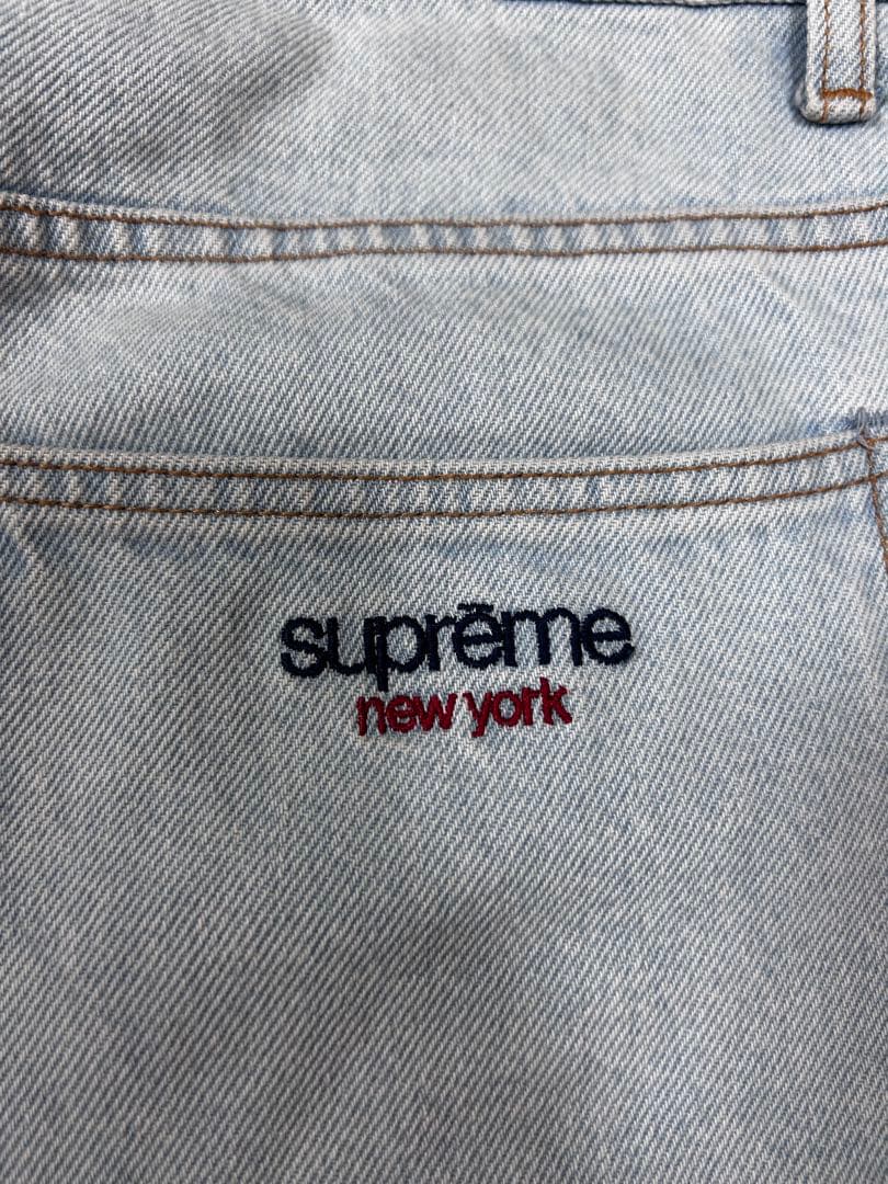Supreme Baggy Denim Short 34 ライトブルー