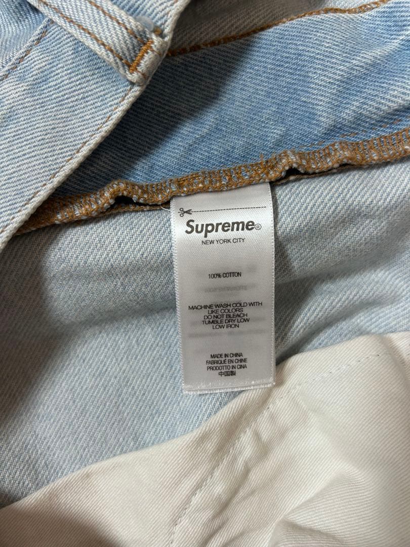 Supreme Baggy Denim Short 34 ライトブルー