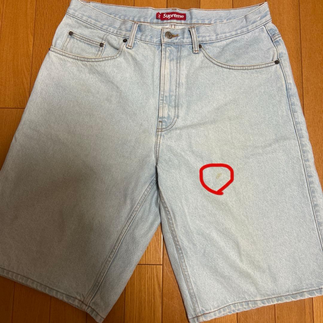 Supreme Baggy Denim Short 34 ライトブルー