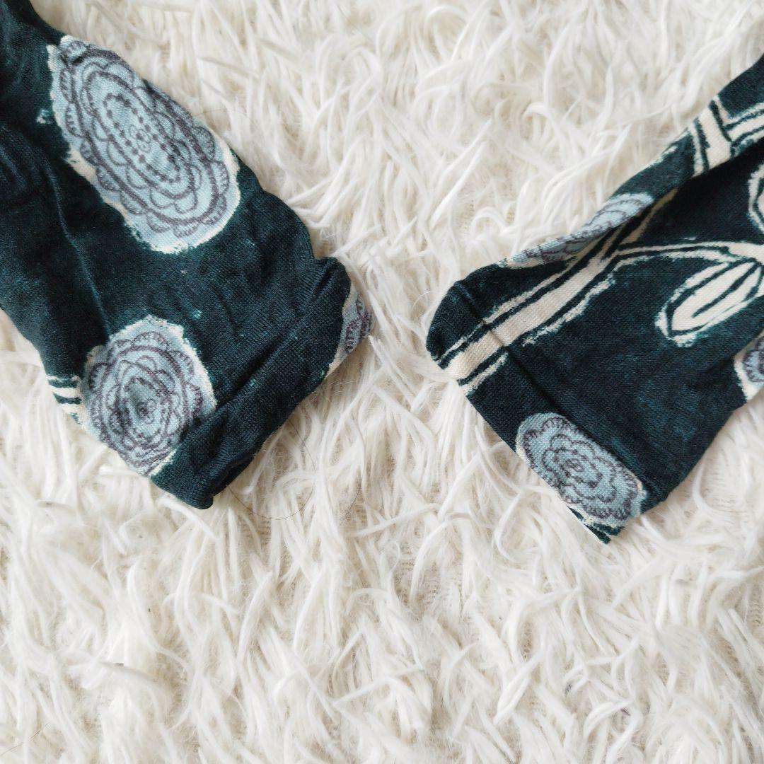 美品✨ミナペルホネン giardino ロングワンピース 総柄 グリーン 38