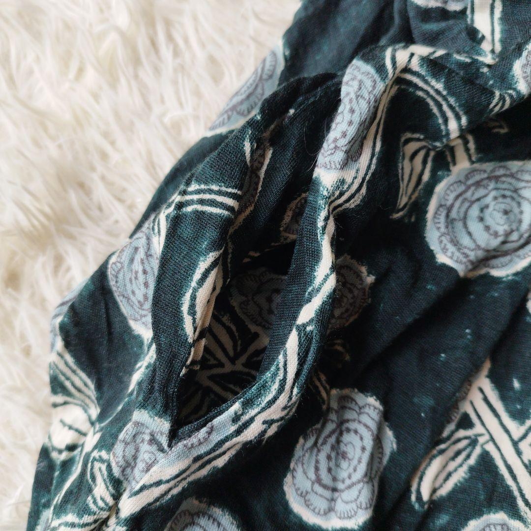 美品✨ミナペルホネン giardino ロングワンピース 総柄 グリーン 38