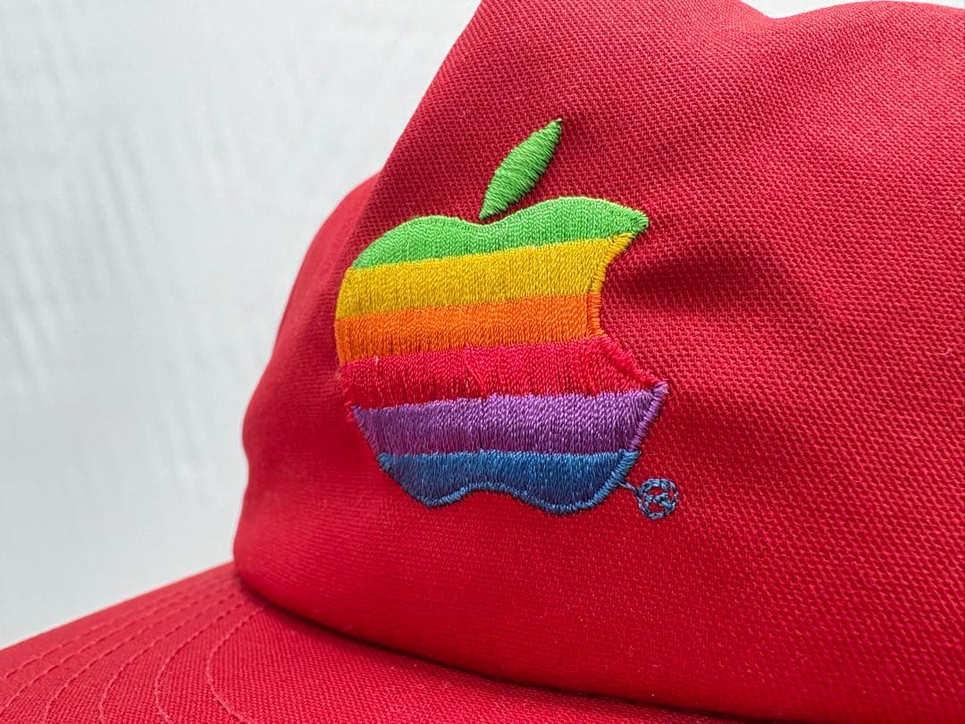 む*ぎ様 希少 Apple レインボーロゴ 90's キャップ USA製