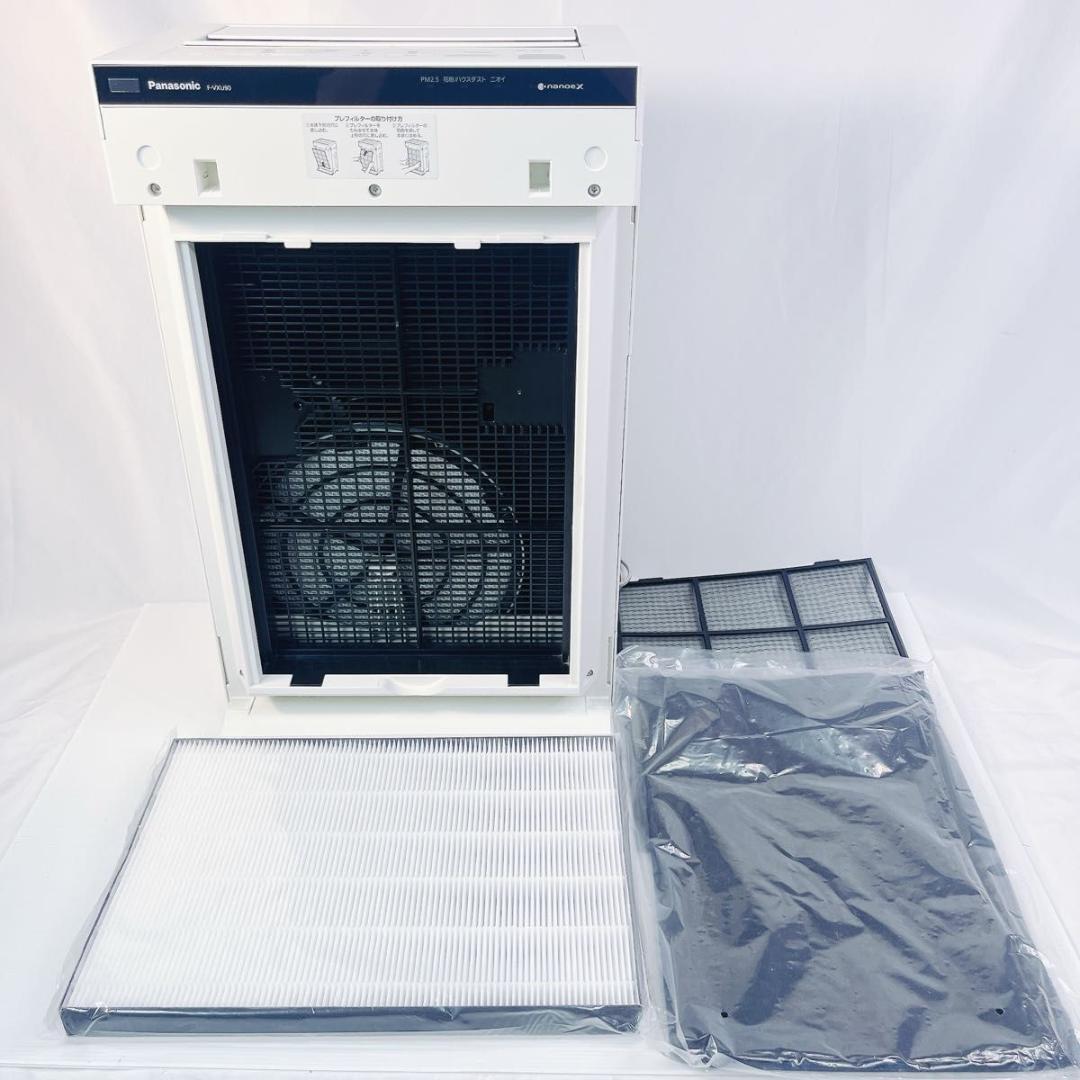 美品 Panasonic F-VXU90-W 加湿空気清浄機 ナノイーX