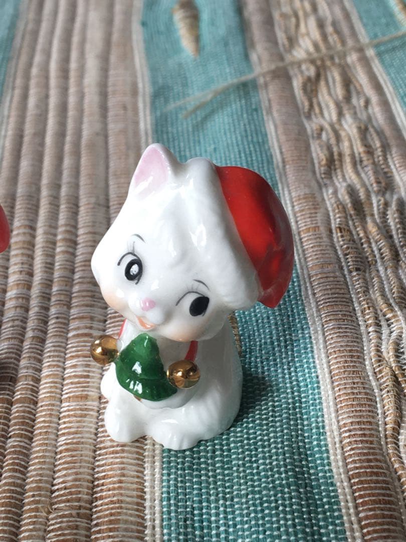 ヴィンテージ　ナプコ社　クリスマスフィギュア　陶器製