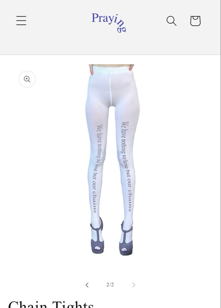 レッグウェア praying chain tights