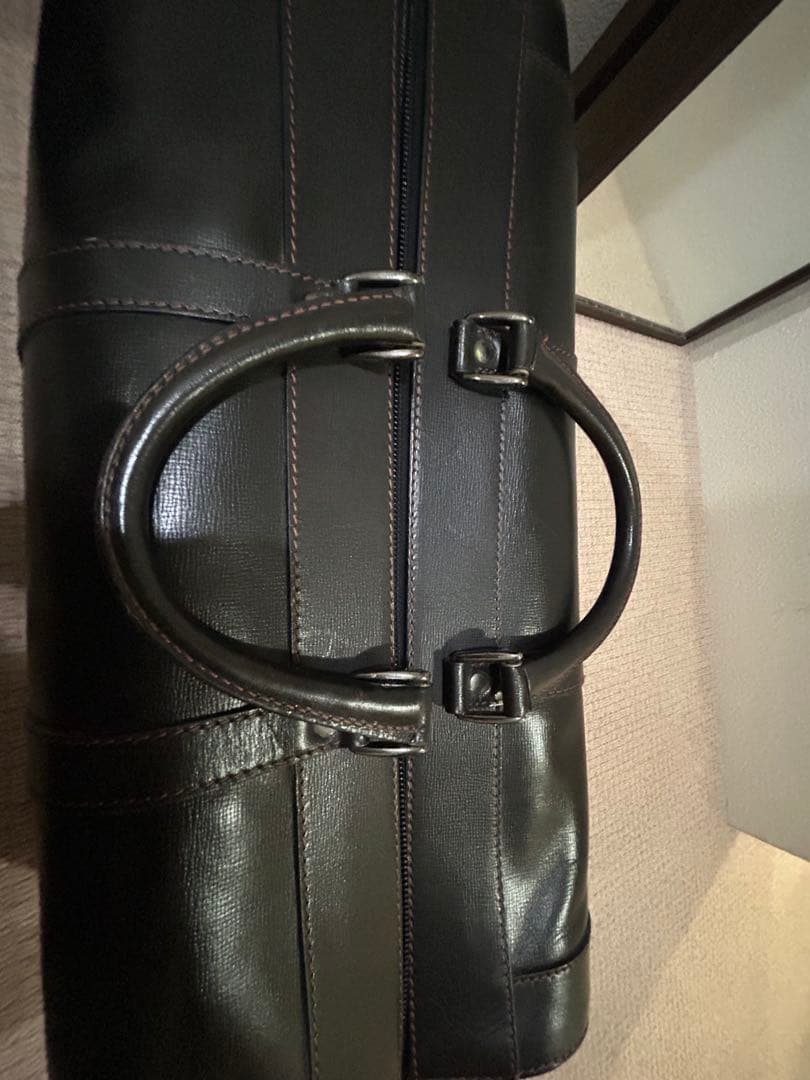 ダンヒル　レザー ボストンバッグ 黒