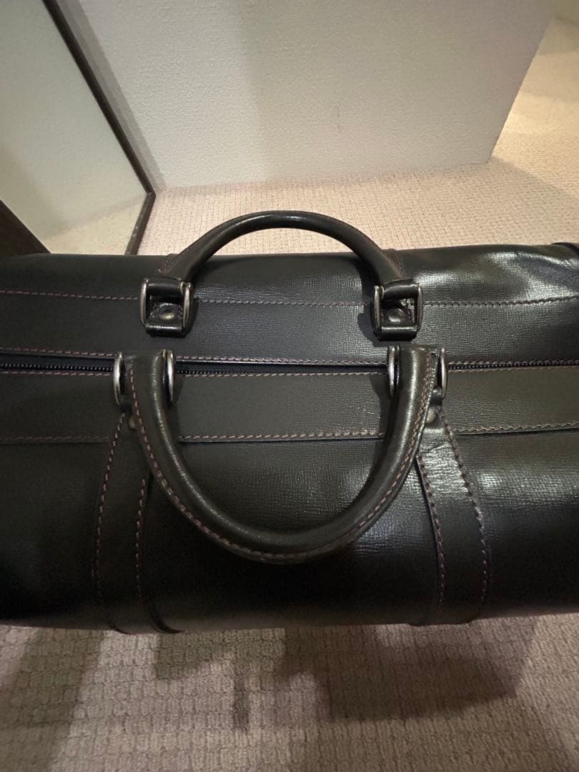 ダンヒル　レザー ボストンバッグ 黒