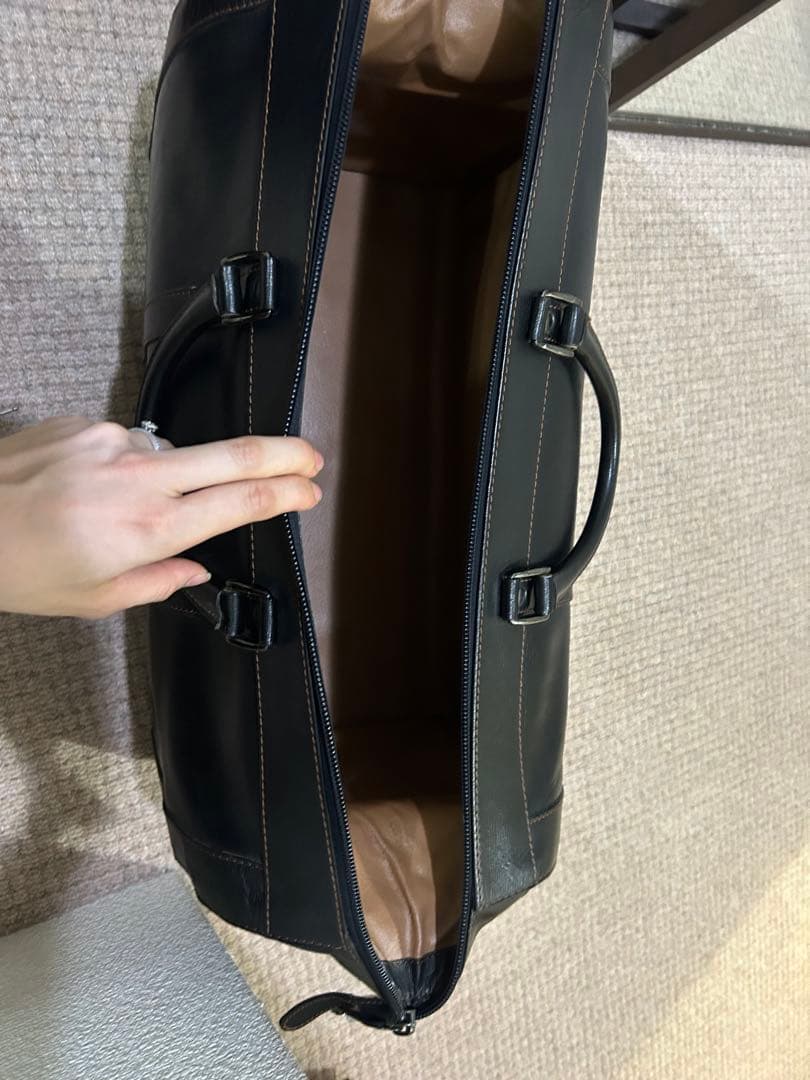 ダンヒル　レザー ボストンバッグ 黒