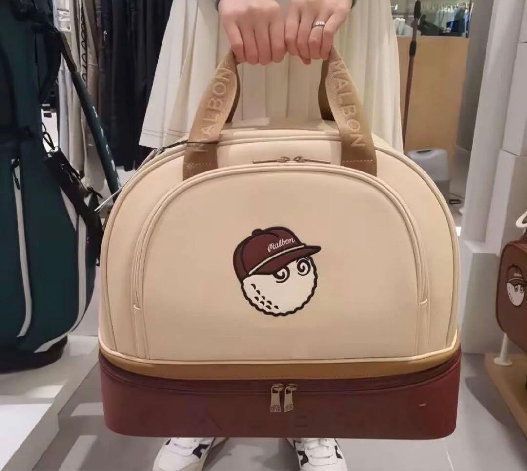 Malbon ゴルフバッグ ベージュ ブラウン