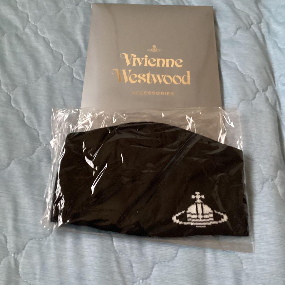 新品　未使用　Vivienne Westwood ブラック ニット帽　ケース付き