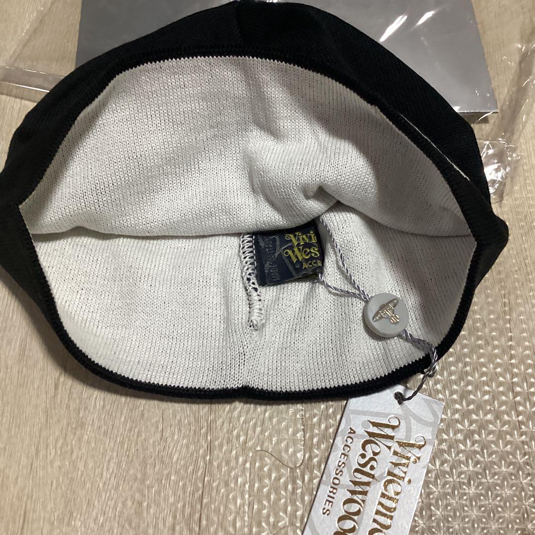 新品　未使用　Vivienne Westwood ブラック ニット帽　ケース付き