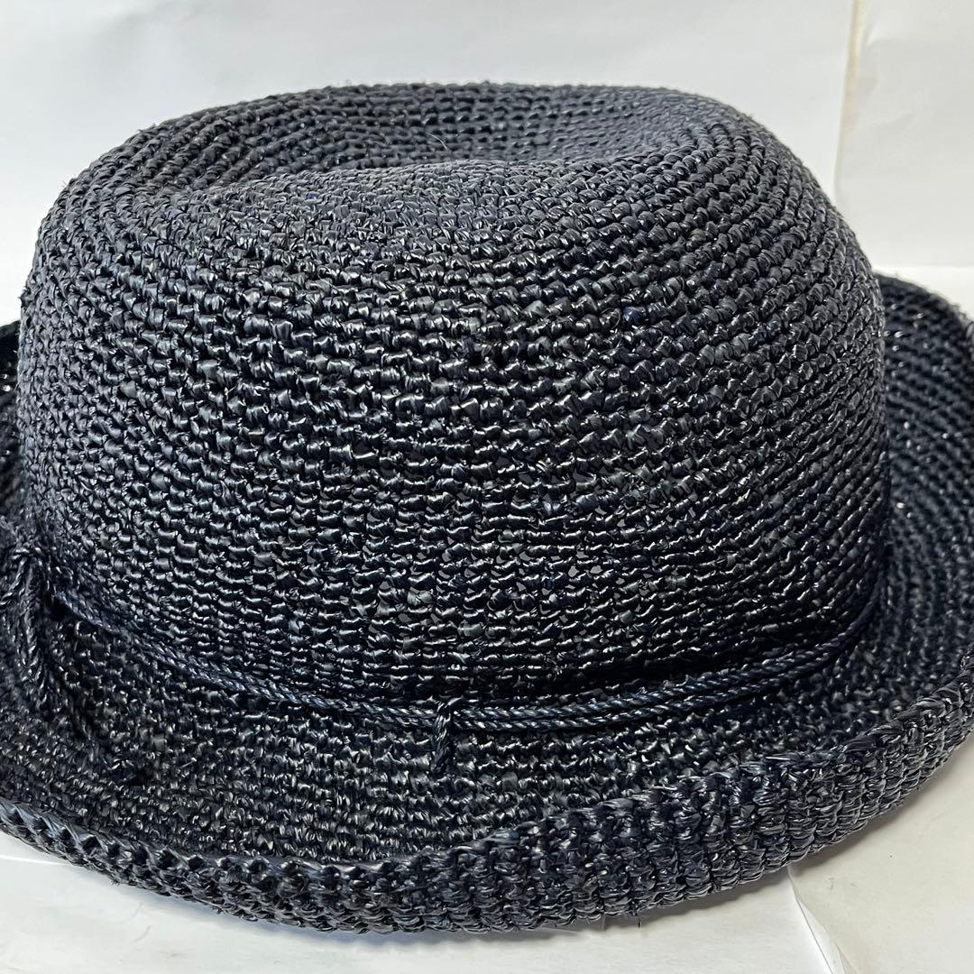 ヘレンカミンスキー　ラフィアプロバンス　麦わら帽子　ネイビー