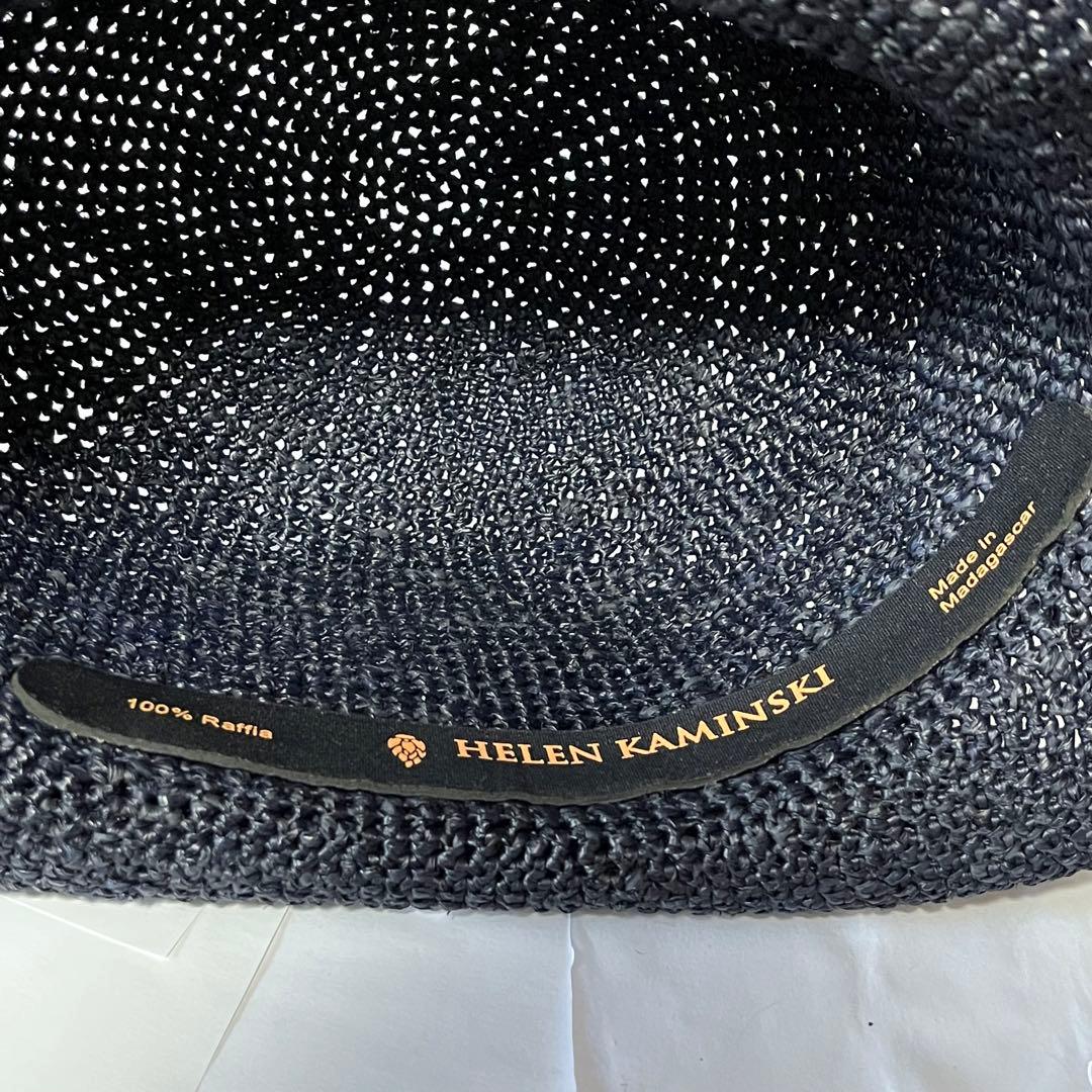 ヘレンカミンスキー　ラフィアプロバンス　麦わら帽子　ネイビー