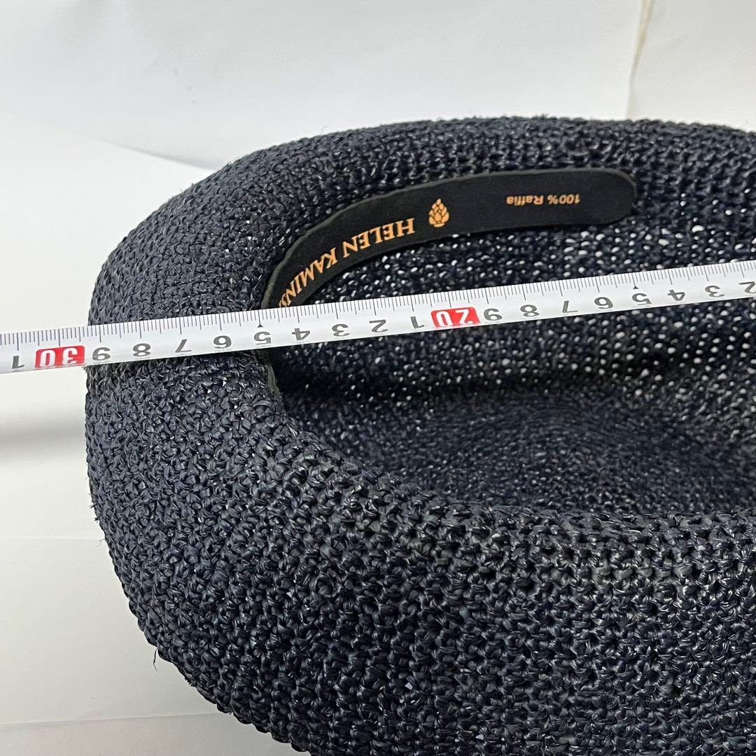 ヘレンカミンスキー　ラフィアプロバンス　麦わら帽子　ネイビー